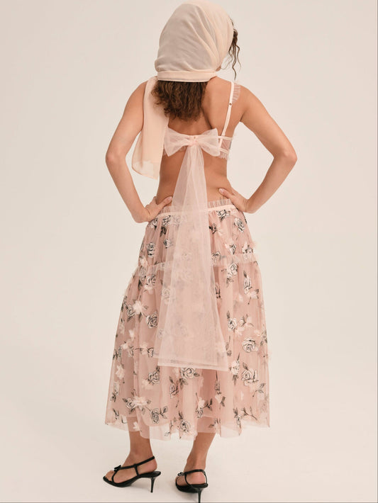 For Love and Lemons Blushing Rose Bra Top - Blush