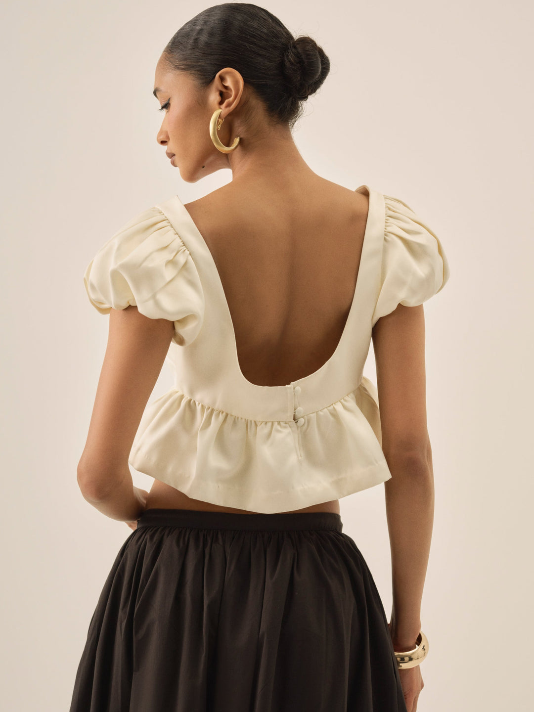 For Love and Lemons Rosalie Top - Cream