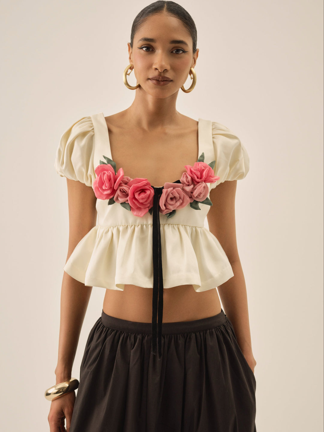 For Love and Lemons Rosalie Top - Cream