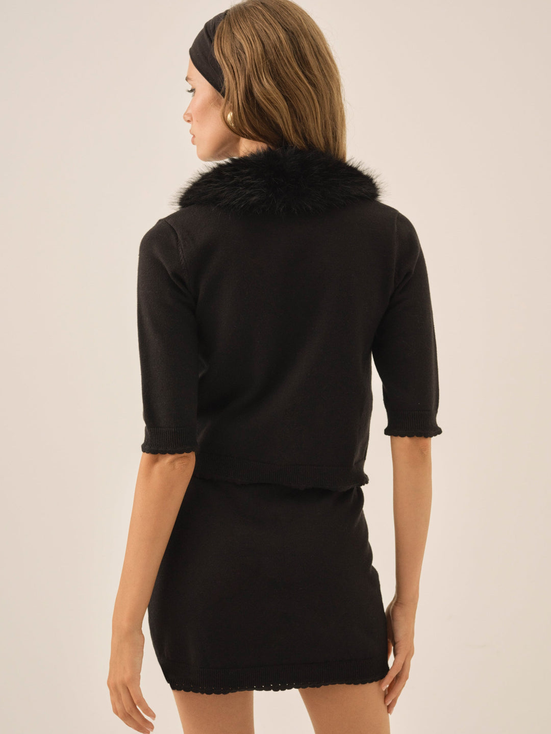 For Love and Lemons Maura Knit Cardigan - Black