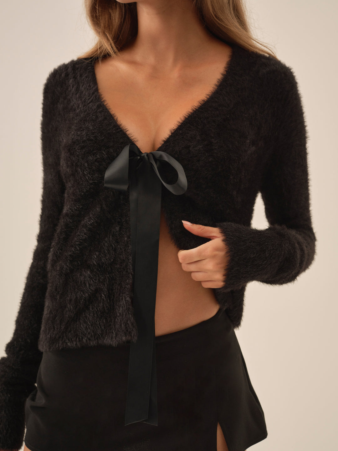 For Love and Lemons Tayla Knit Cardigan - Black