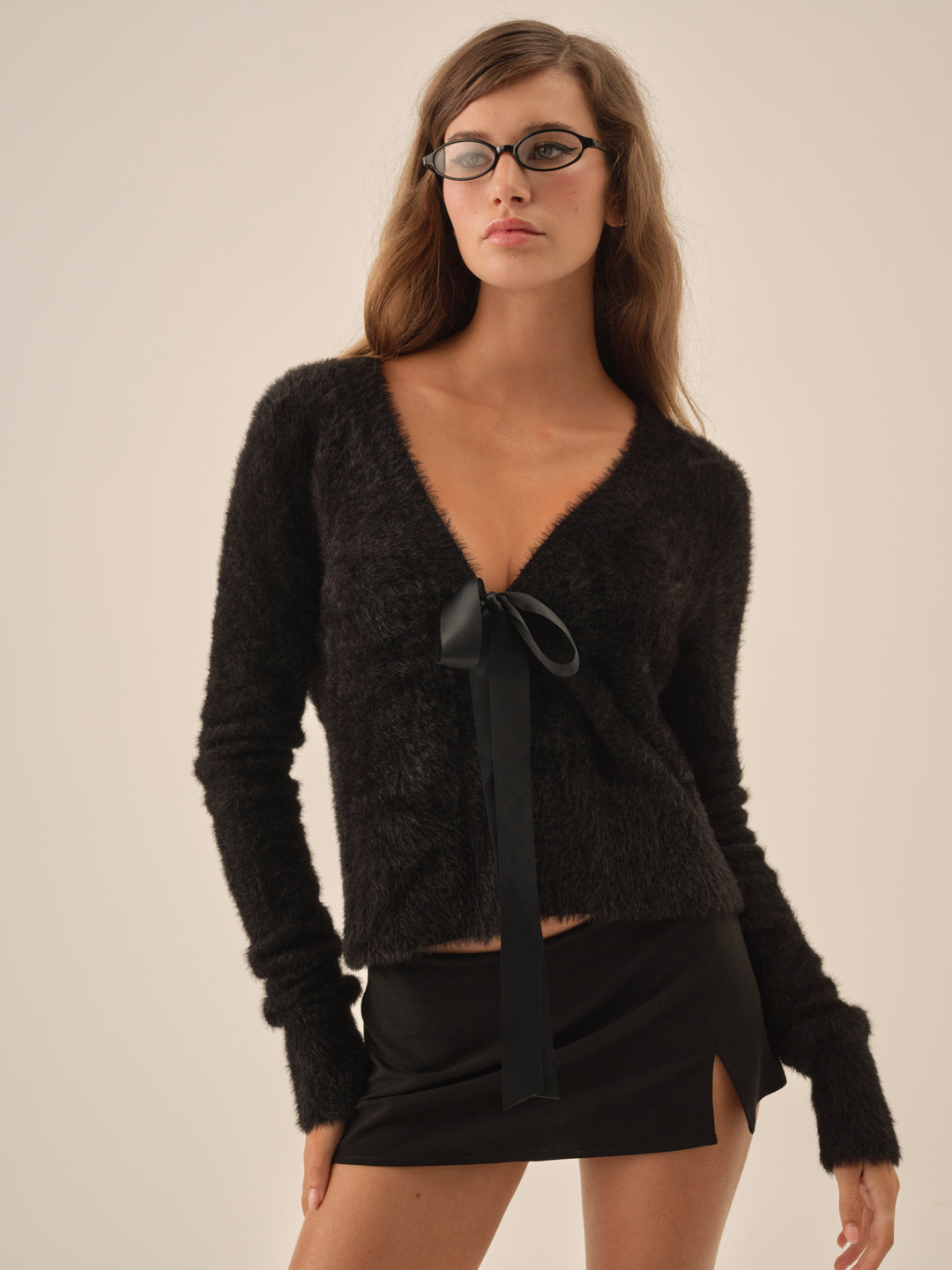 For Love and Lemons Tayla Knit Cardigan - Black