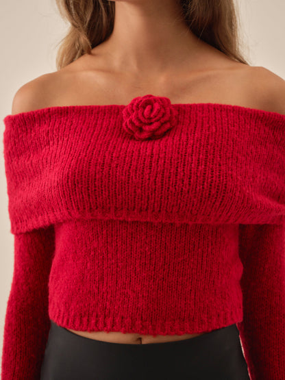 For Love and Lemons Aspen Knit Top - Red