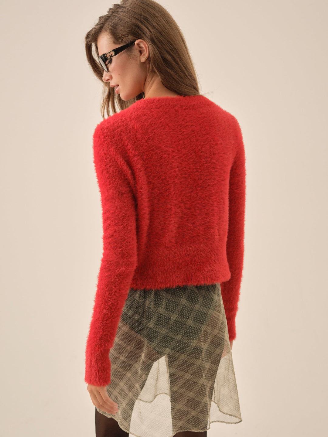 For Love and Lemons Tayla Knit Cardigan - Red