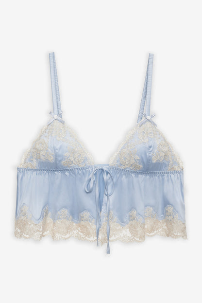 For Love and Lemons Jaden Sleep Top - Dusty Blue