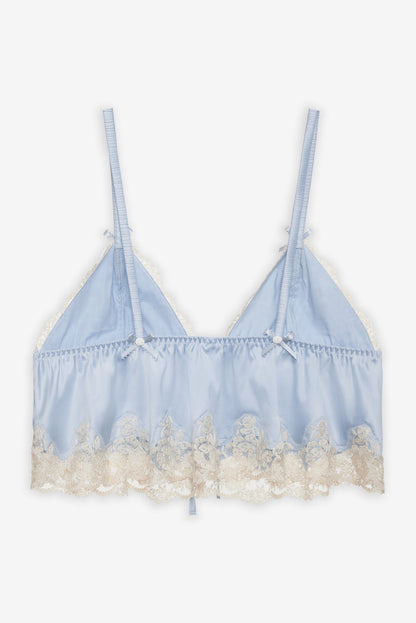 For Love and Lemons Jaden Sleep Top - Dusty Blue