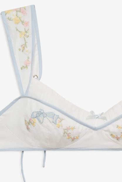 For Love and Lemons Baby Bows Bra Top - White
