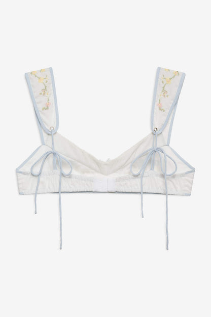 For Love and Lemons Baby Bows Bra Top - White