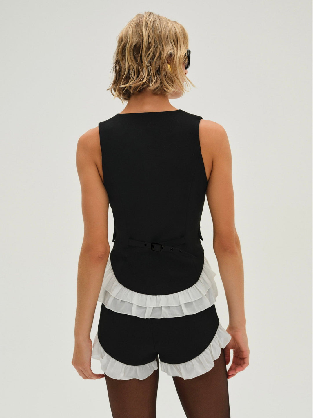 For Love and Lemons Noemie Vest - Black