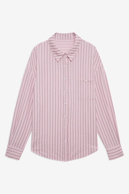 For Love and Lemons Mindy Button-Down Shirt - Pink