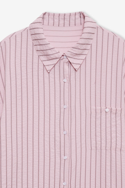 For Love and Lemons Mindy Button-Down Shirt - Pink