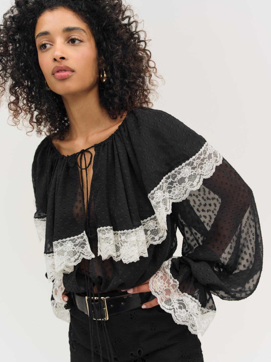 For Love and Lemons June Top - Black