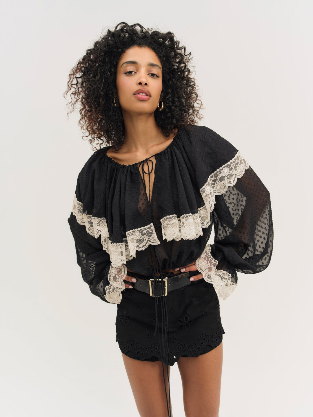 For Love and Lemons June Top - Black