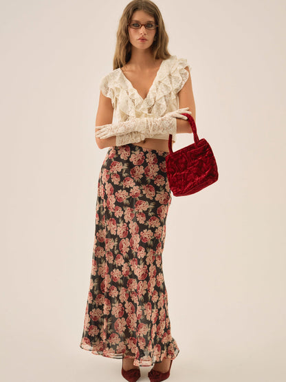 For Love and Lemons Lucianna Lace Top - Cream