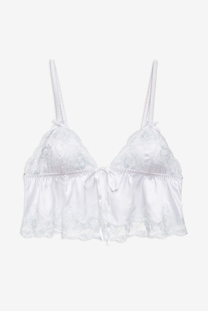 For Love and Lemons Jaden Sleep Top - White