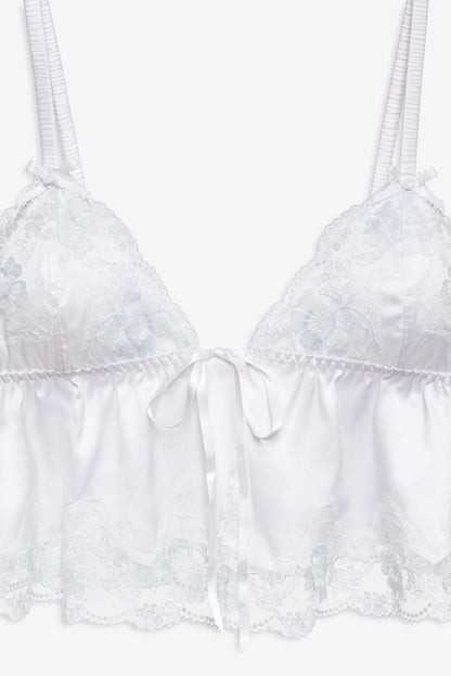For Love and Lemons Jaden Sleep Top - White