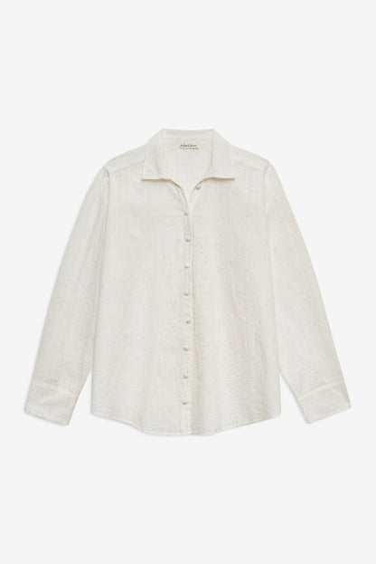 For Love and Lemons Handkerchief Button-Up Shirt - White