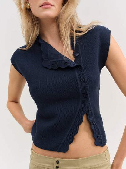 For Love and Lemons Naomi Knit Top - Navy