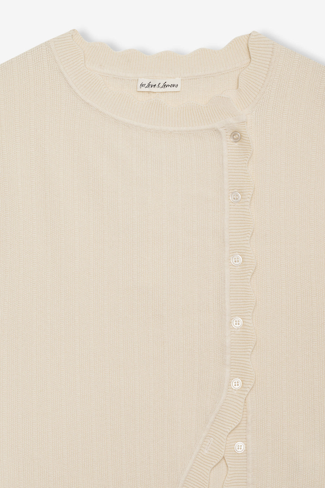 For Love and Lemons Naomi Knit Top - Cream