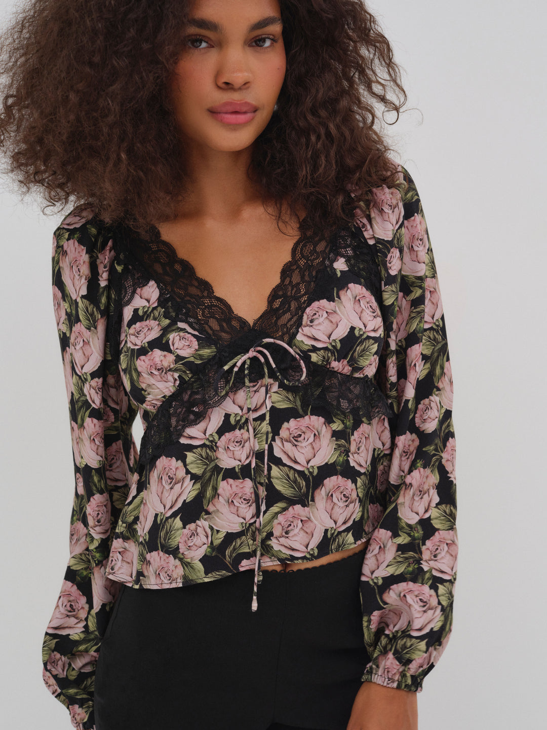 For Love and Lemons Clarisse Blouse - Black