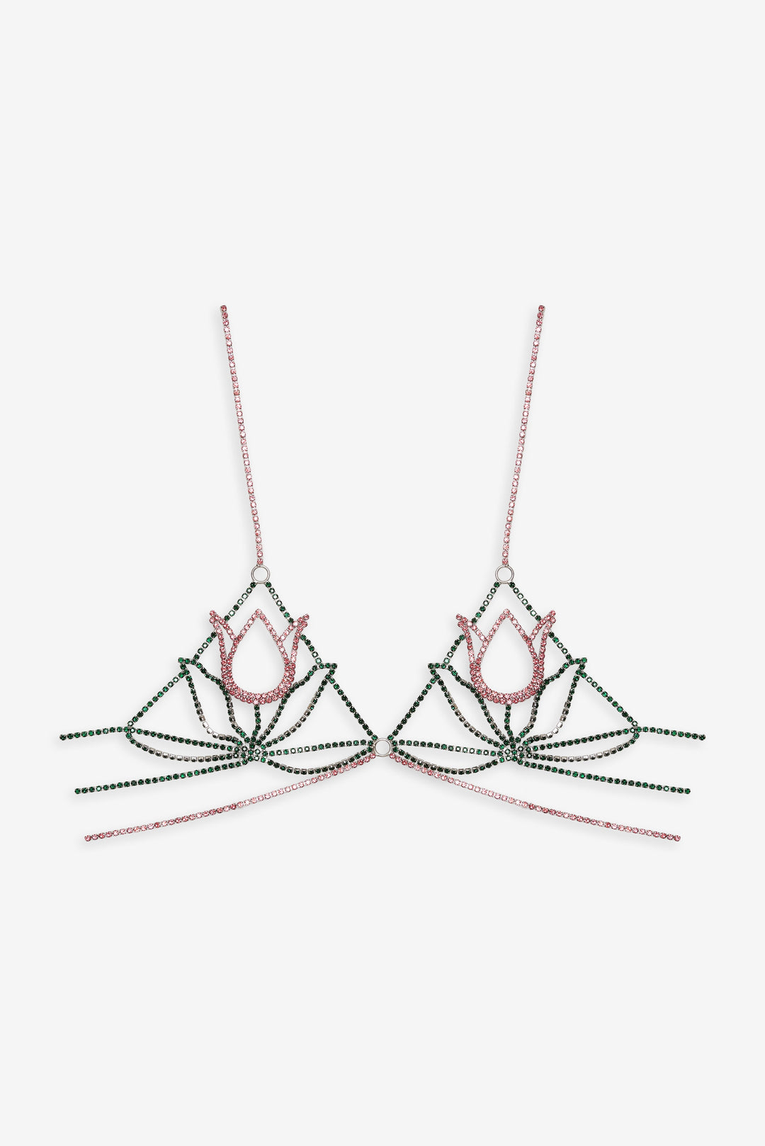 For Love and Lemons Tulip Rhinestone Bralette - Pink