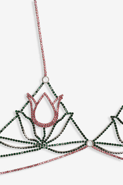 For Love and Lemons Tulip Rhinestone Bralette - Pink
