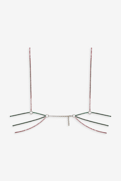 For Love and Lemons Tulip Rhinestone Bralette - Pink