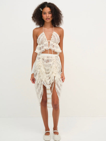 For Love and Lemons Romy Bralette Top - White