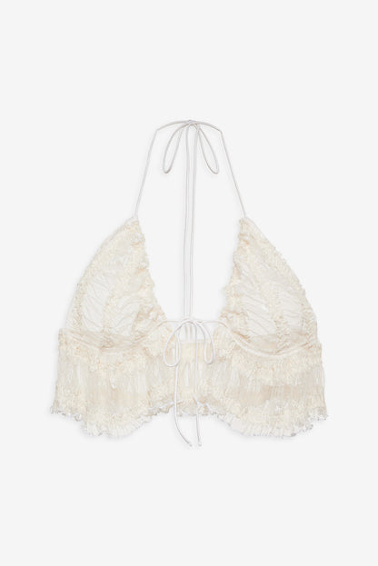 For Love and Lemons Romy Bralette Top - White