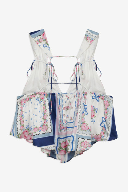 For Love and Lemons Cassandra Top - Blue