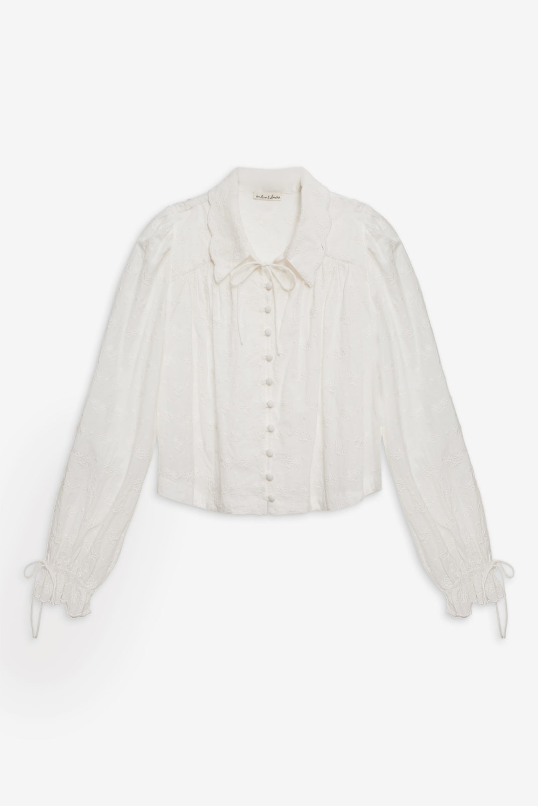 For Love and Lemons Edie Eyelet Top - White