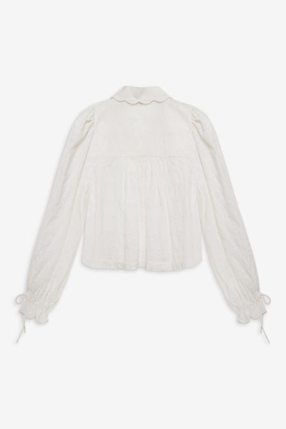 For Love and Lemons Edie Eyelet Top - White