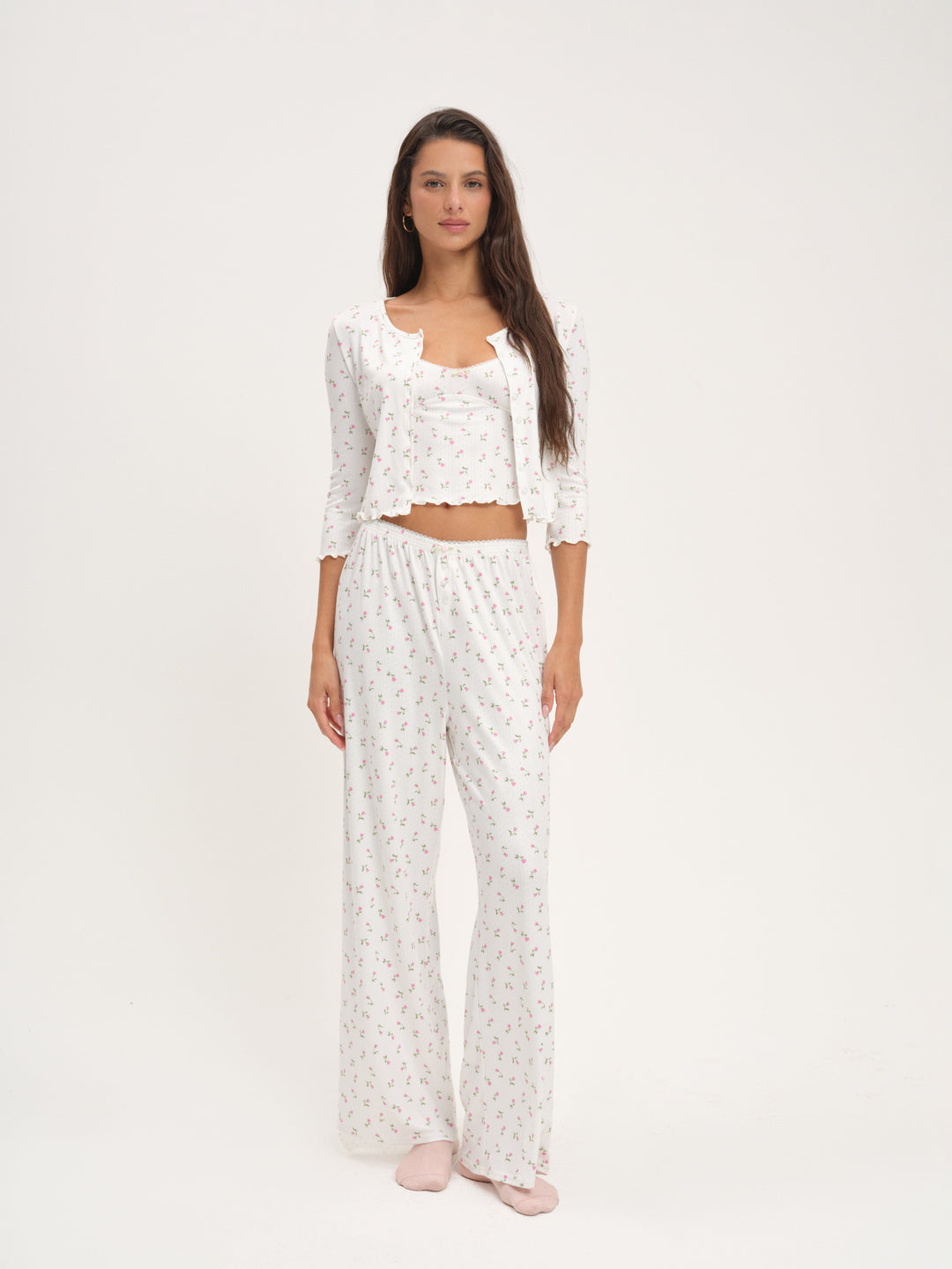 For Love and Lemons Elliana Cardigan - White