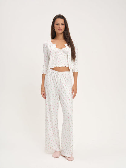 For Love and Lemons Elliana Cardigan - White