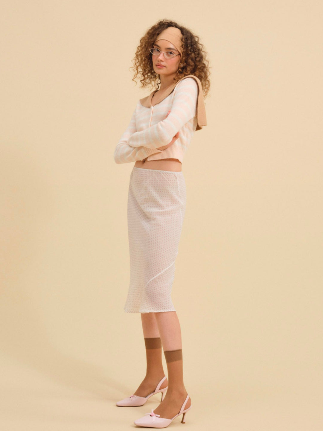 For Love and Lemons Sophia Stripe Cardigan - Pink