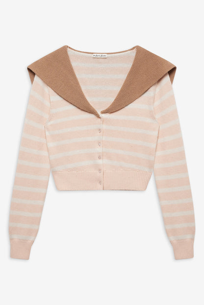For Love and Lemons Sophia Stripe Cardigan - Pink