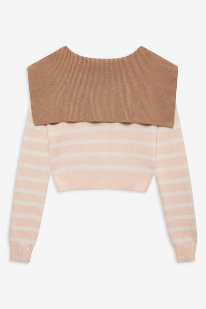 For Love and Lemons Sophia Stripe Cardigan - Pink