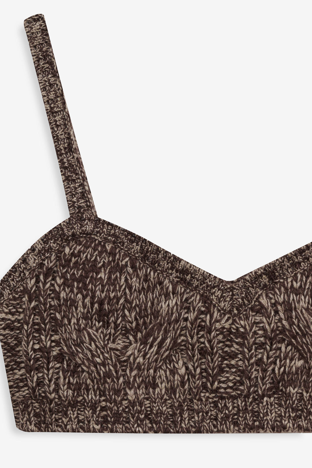 For Love and Lemons Nathalie Knit Bra Top - Brown