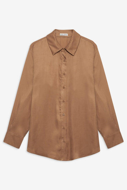 For Love and Lemons Clarabell Button Down Shirt - CAMEL