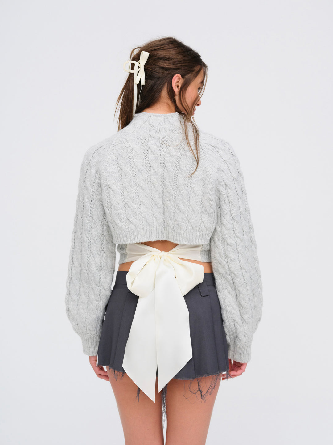 For Love and Lemons Lise Chunky Sweater - Grey