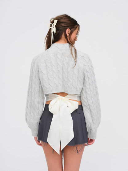 For Love and Lemons Lise Chunky Sweater - Grey