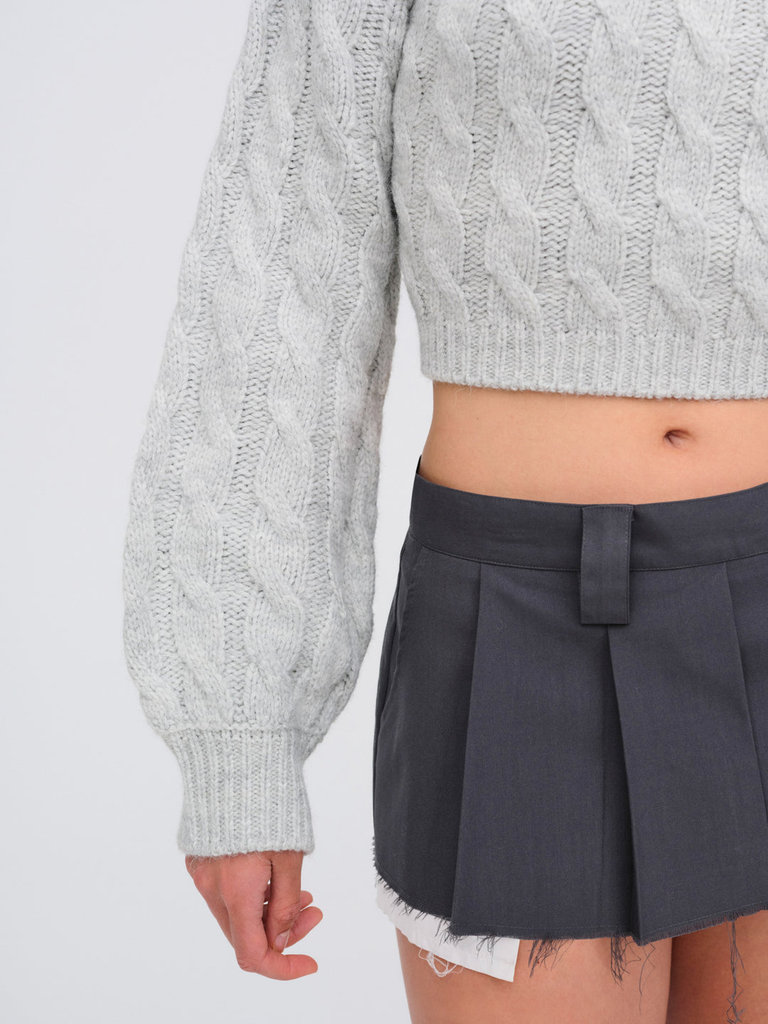 For Love and Lemons Lise Chunky Sweater - Grey