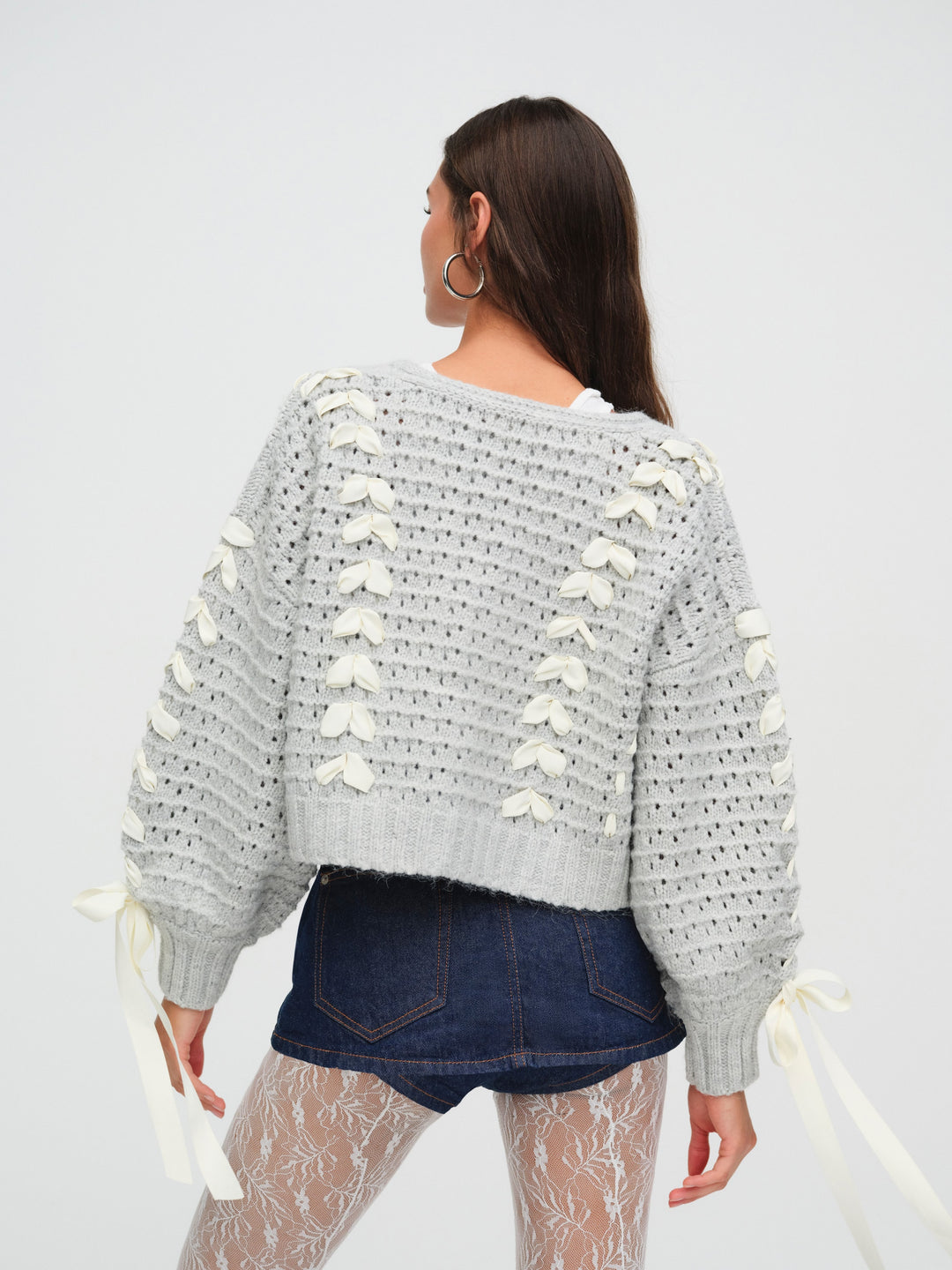 For Love and Lemons Laurel Oversized Cardigan - Grey