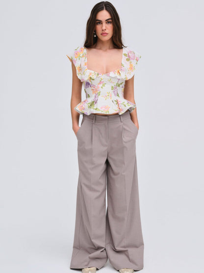 For Love and Lemons Cleodora Top - White