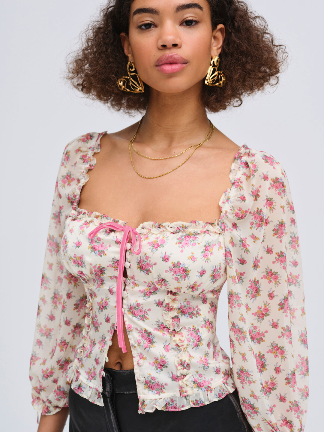 For Love and Lemons Etienne Top - Pink