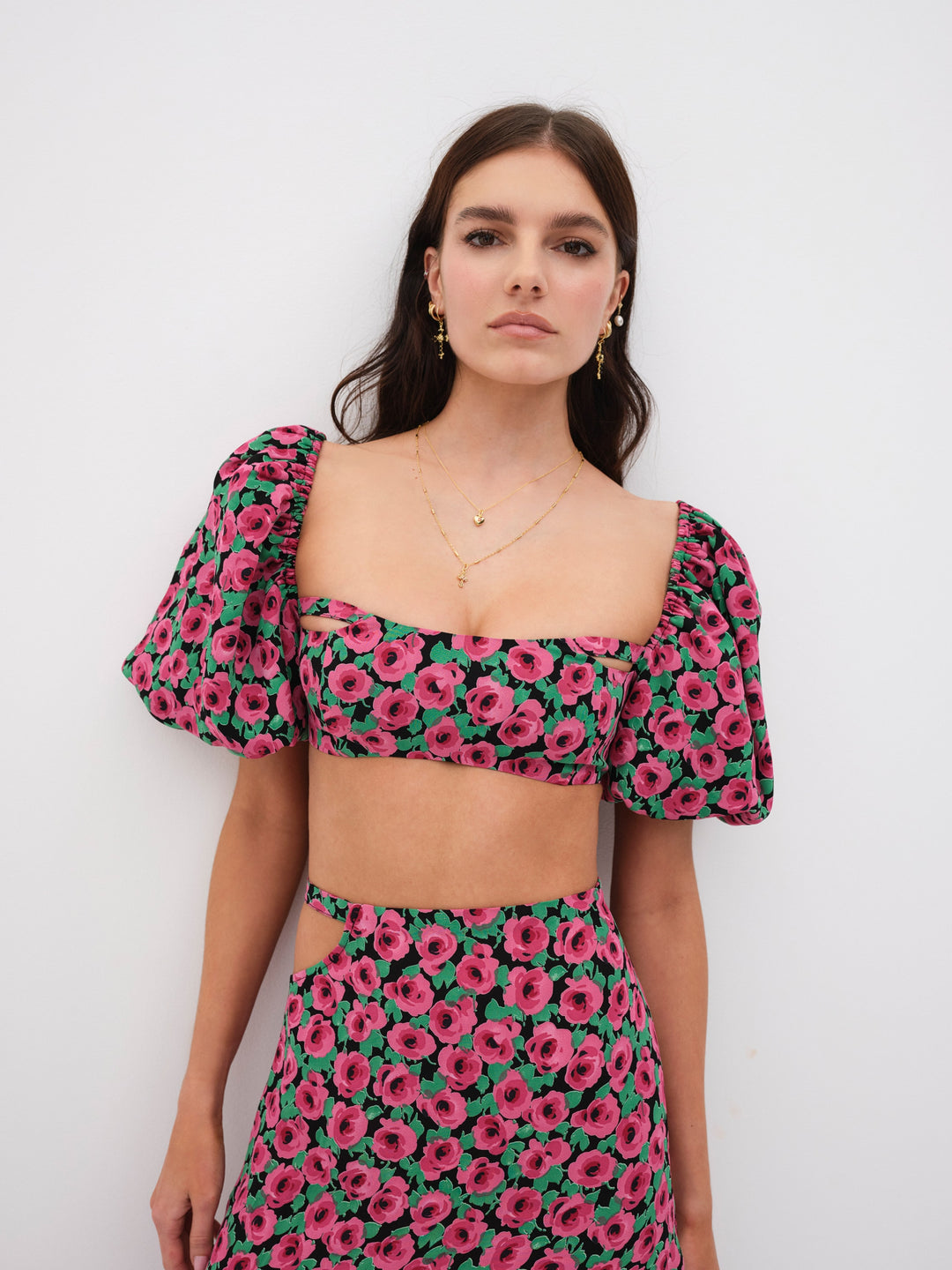 For Love and Lemons Dolcetto Crop Top - Red