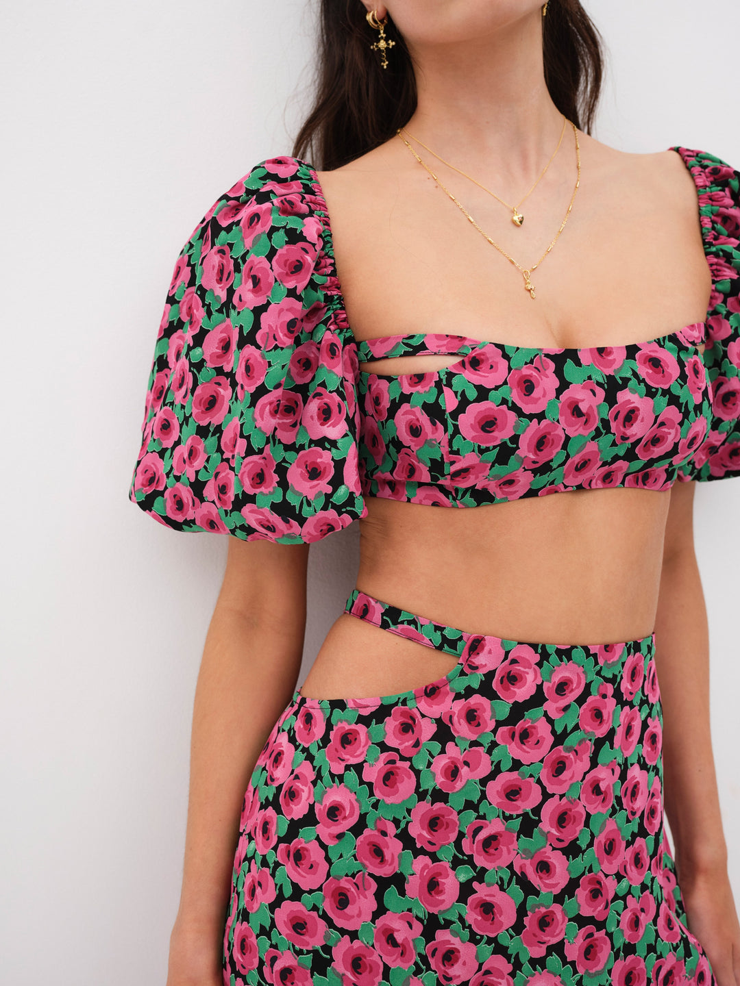 For Love and Lemons Dolcetto Crop Top - Red