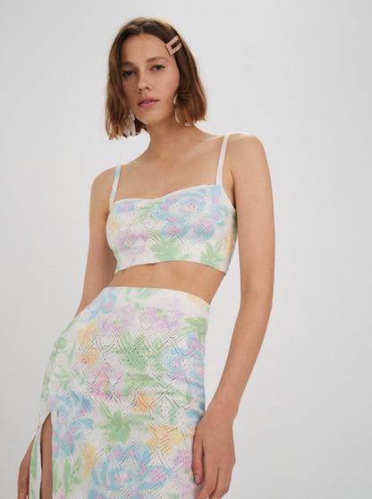 For Love and Lemons Reese Crop Top - Multi