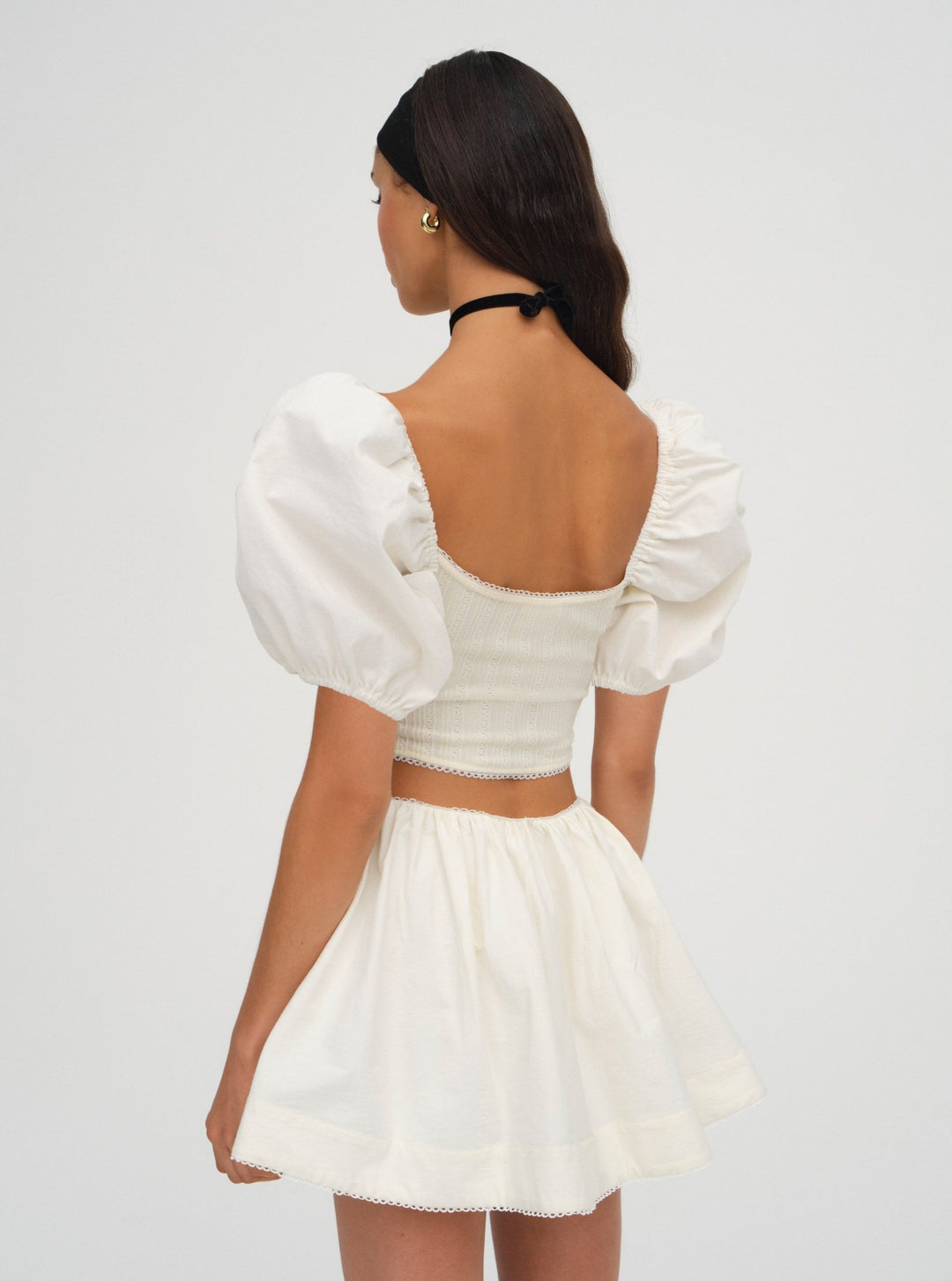 For Love and Lemons Billie Pointelle Top - Cream