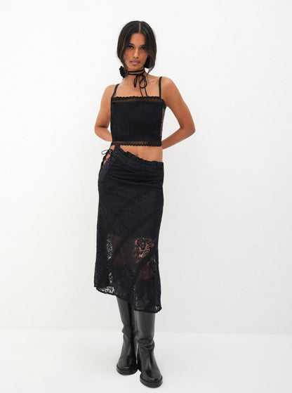 For Love and Lemons Danielle Top - Black